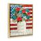 Stupell Industries Americana Flag Festive Bouquet Floater Framed Art